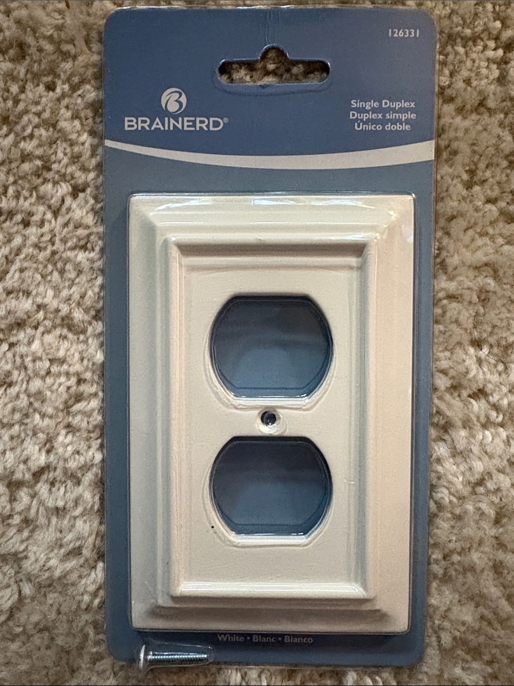 Decorative White Single Duplex Wall Plate